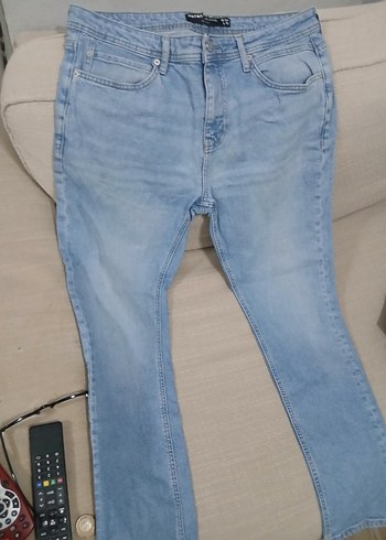 Erkek Mavi Denim Regular Fit Midi Kot Pantolon - Görsel 4