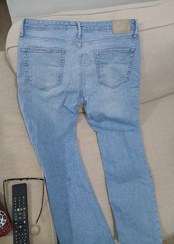 Erkek Mavi Denim Regular Fit Midi Kot Pantolon - Görsel 3