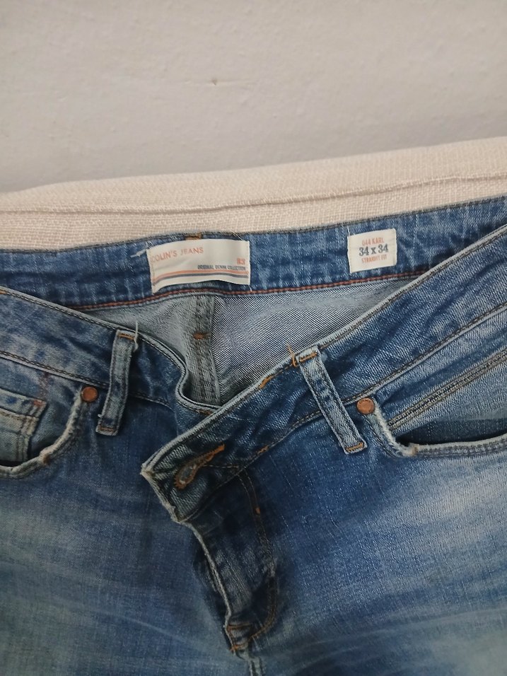 Gri Mavi Erkek Denim Pantolon - Görsel 5