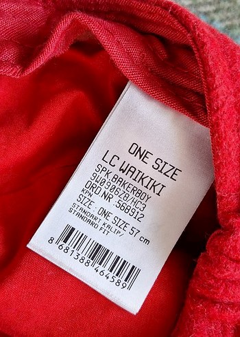LC Waikiki Zincir Detaylı Kırmızı Kadın Şapka