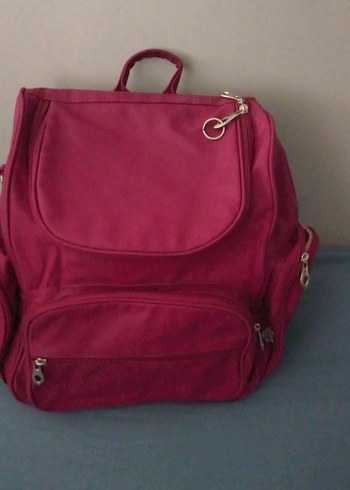 Bordo Kadın Süet Sırt Çantası - Görsel 4