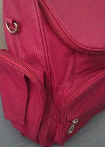 Bordo Kadın Süet Sırt Çantası - Görsel 3