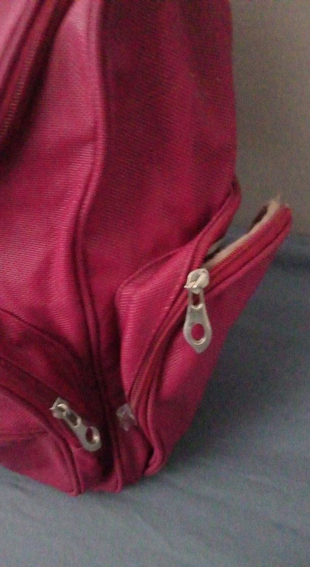 Bordo Kadın Süet Sırt Çantası - Görsel 2