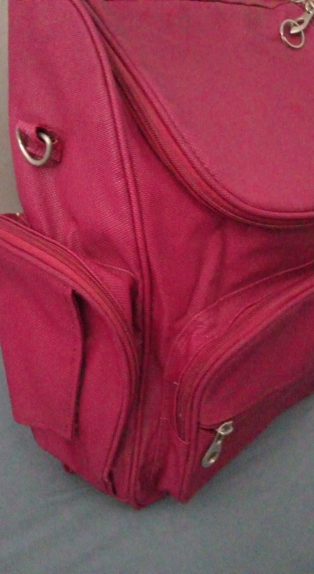 Bordo Kadın Süet Sırt Çantası - Görsel 3