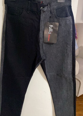 Gri Siyah Bel Detaylı Kadın Mom Jean - Görsel 2