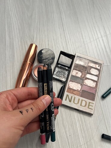 Toplu makyaj glitter far maskara kalem likit - Görsel 2