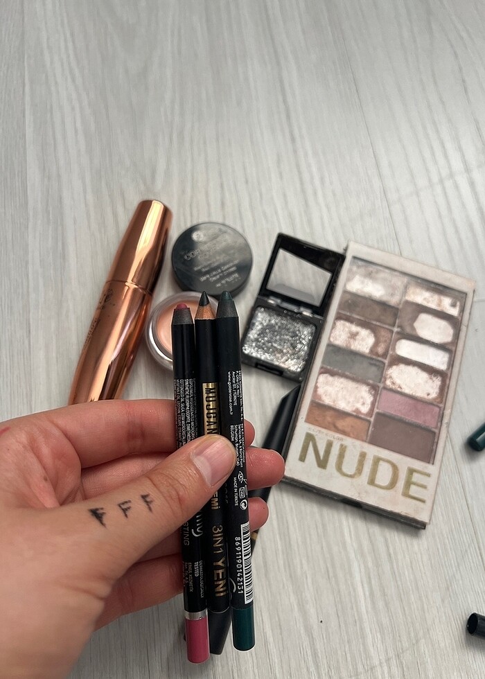 Toplu makyaj glitter far maskara kalem likit - Görsel 2