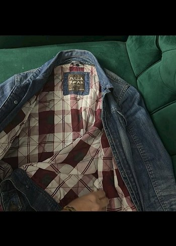 Düğmeli Mavi Denim Kadın Ceket - Görsel 3