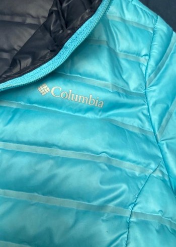 Mavi Parlak Fermuarlı Kadın Kış Montu - Görsel 2