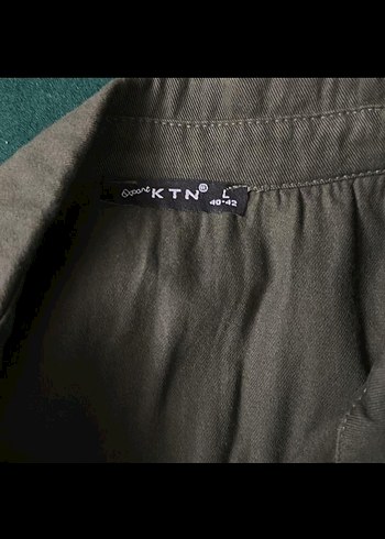 Kadın Haki Kamuflaj Düğmeli Uzun Ceket - Görsel 3