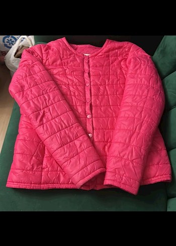 Pembe Düğmeli Kısa Kadın Ceketi - Görsel 2