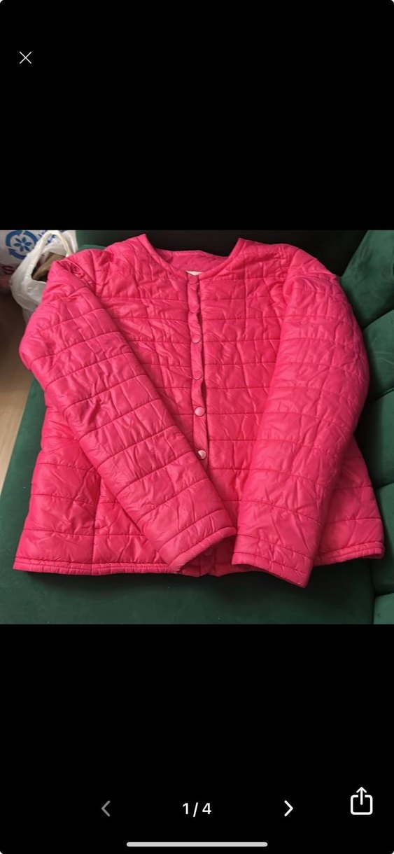 Pembe Düğmeli Kısa Kadın Ceketi - Görsel 2