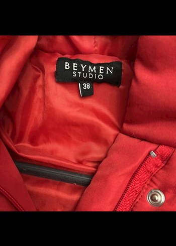 Kızlar İçin Kırmızı Kapüşonlu Polar Mont - Görsel 3