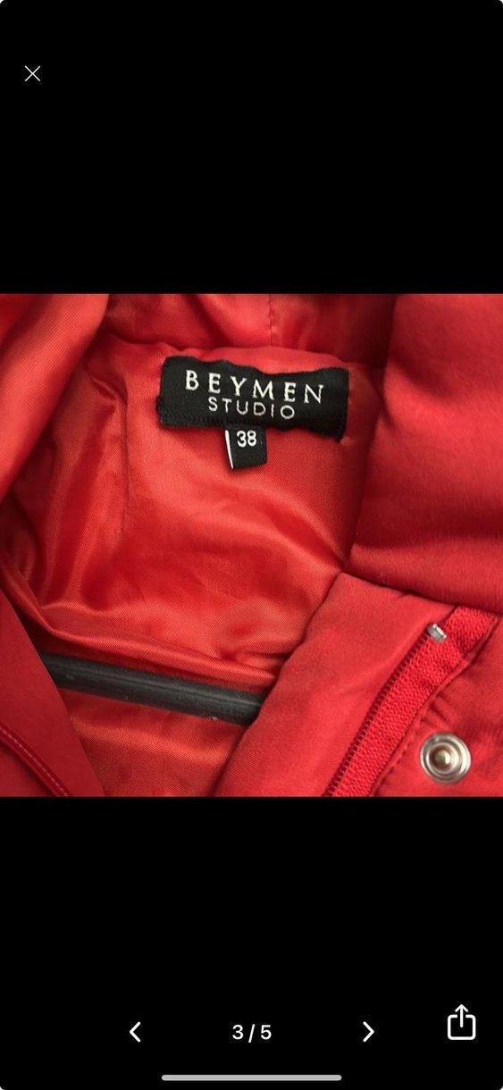 Kızlar İçin Kırmızı Kapüşonlu Polar Mont - Görsel 3