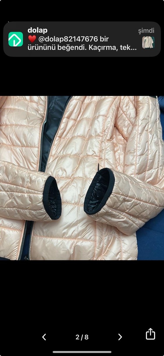 Bej Kadın Fermuarlı Ceket - Görsel 2