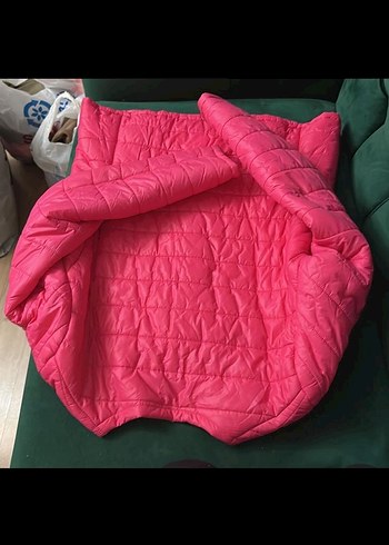 Düğmeli Pembe Kadın Mini Ceket - Görsel 2