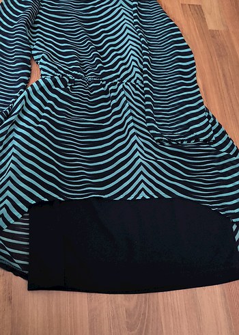 s Beden mavi Renk Zebra Desenli elbise