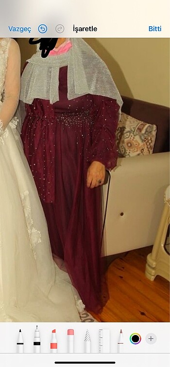 44 Beden mor Renk Abiye