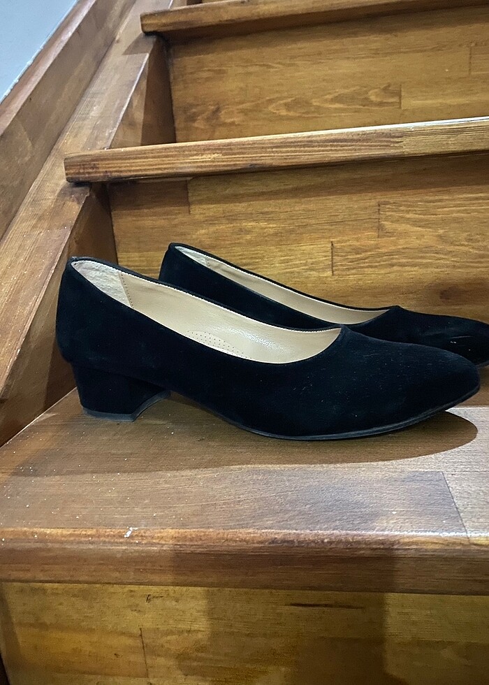 Süet topuklu ayakkabı - Görsel 2