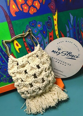 Popcorn çanta el örmesi  çift taraflı  - Görsel 7