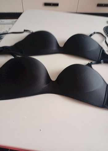 Siyah Minimalist Goth Sütyen - Görsel 7