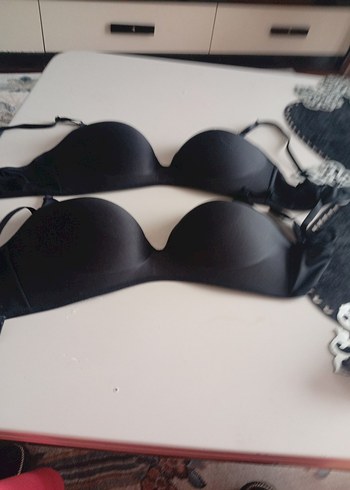 Siyah Minimalist Goth Sütyen - Görsel 5