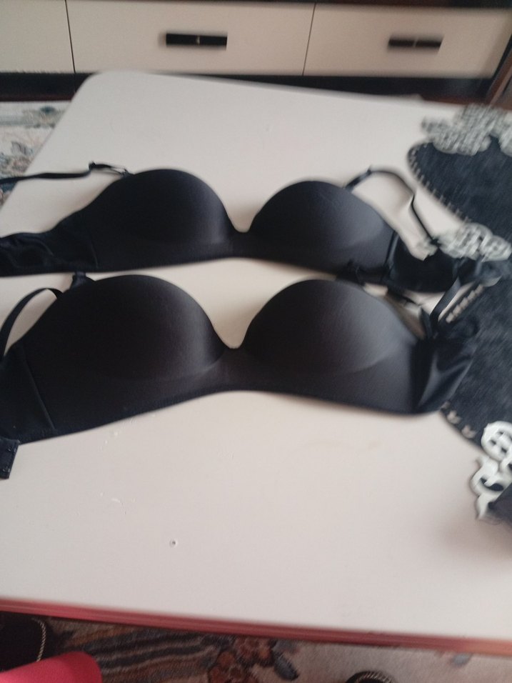 Siyah Minimalist Goth Sütyen - Görsel 5