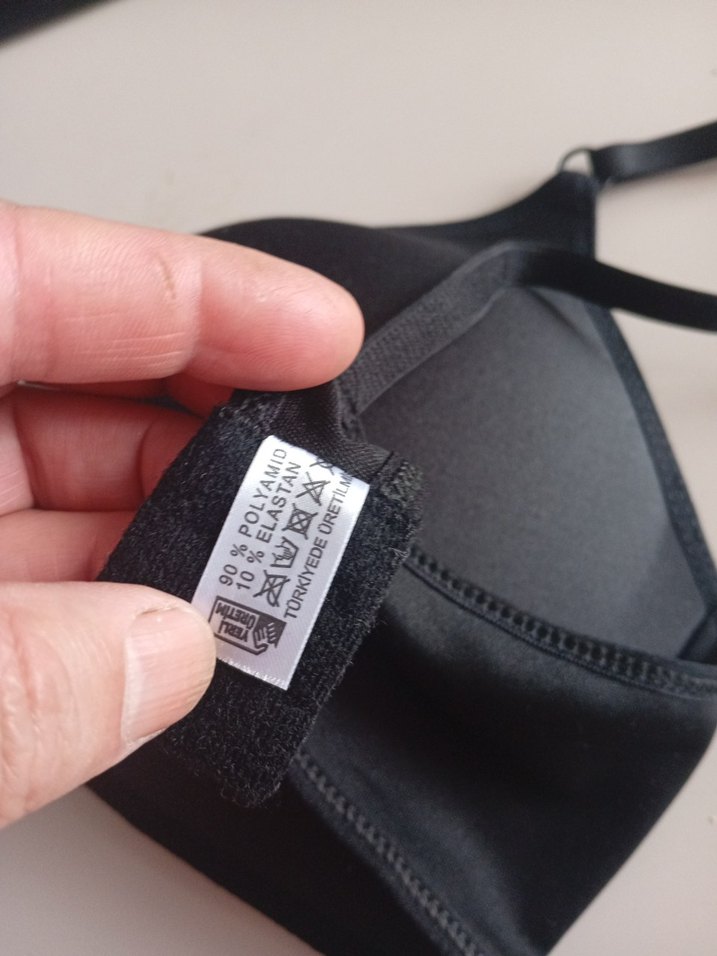 Siyah Minimalist Goth Sütyen - Görsel 4