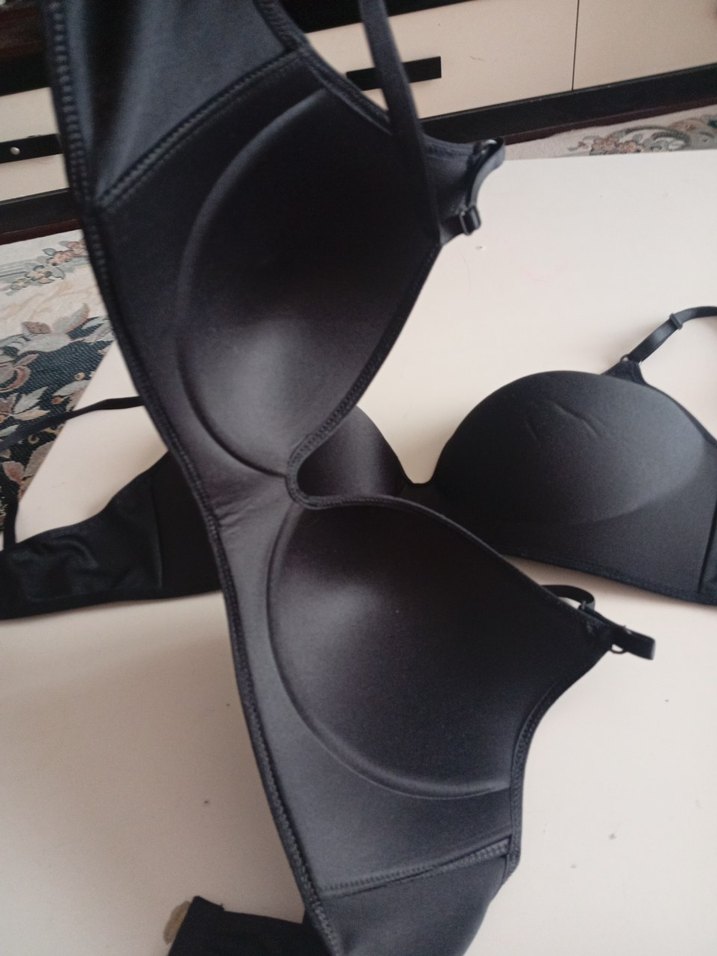 Siyah Minimalist Goth Sütyen - Görsel 3