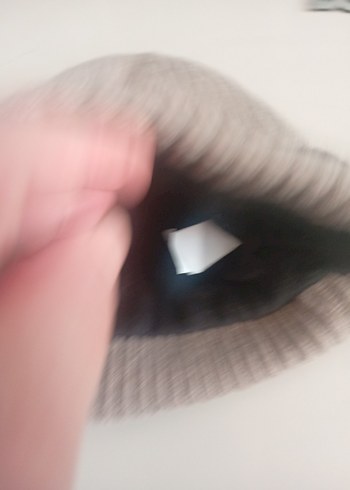 Kadın Gri Örgü Yün Bere - Görsel 3