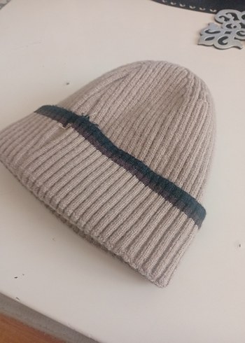 Kadın Gri Örgü Yün Bere - Görsel 5