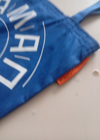 Mavi Baskılı Fermuarlı Kadın El Çantası - Görsel 6