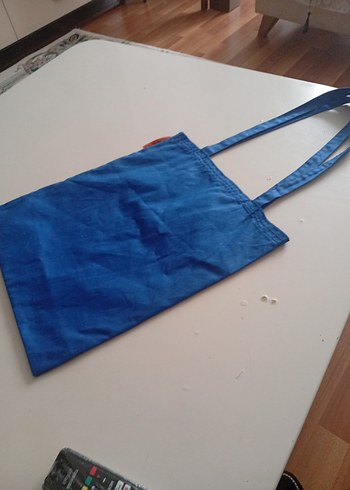 Mavi Baskılı Fermuarlı Kadın El Çantası - Görsel 4