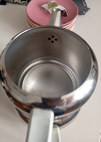 Gri Desenli Çelik Çaydanlık Seti - Görsel 5