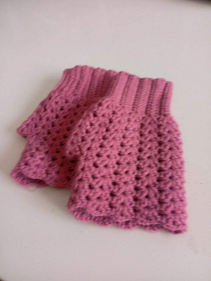 Pembe Örgü Kadın Eldiveni - Görsel 5