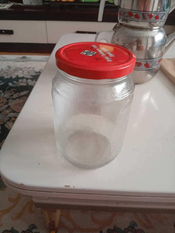 Kırmızı Kapaklı Cam Kavanoz - Görsel 3