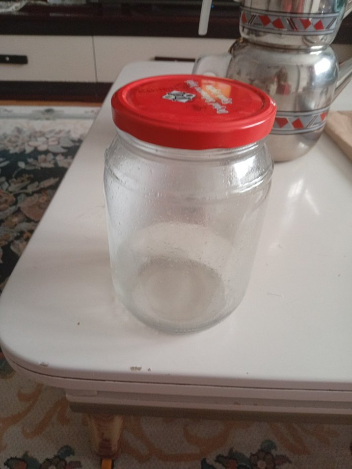 Kırmızı Kapaklı Cam Kavanoz - Görsel 2