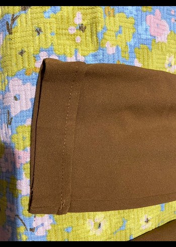 Kahverengi Kemerli Kadın Kumaş Pantolon - Görsel 6