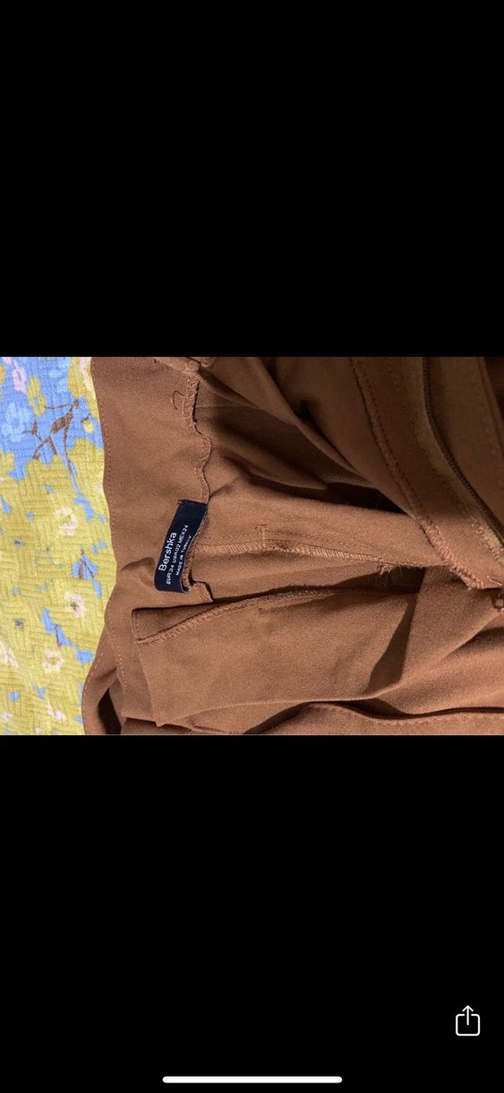 Kahverengi Kemerli Kadın Kumaş Pantolon - Görsel 4