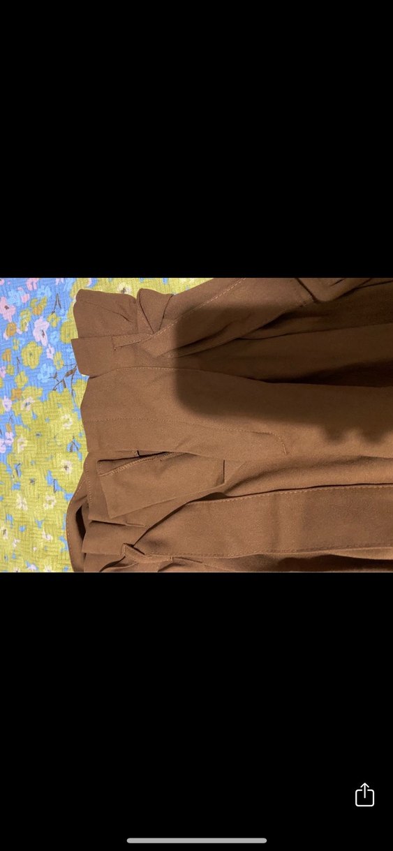 Kahverengi Kemerli Kadın Kumaş Pantolon - Görsel 3