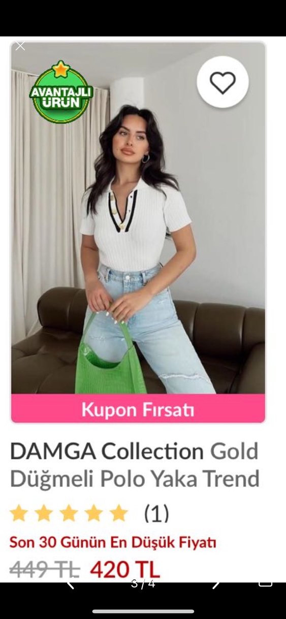 Beyaz Polo Yaka Kısa Kollu Tişört - Görsel 3