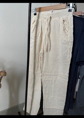 Nakışlı Bej müslin Kısa Kollu Gömlek takım - Görsel 3