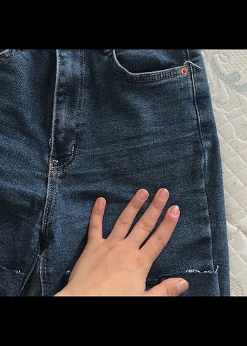Lacivert Kadın Denim Pantolon - Görsel 4