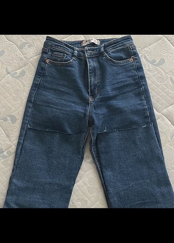 Lacivert Kadın Denim Pantolon - Görsel 3