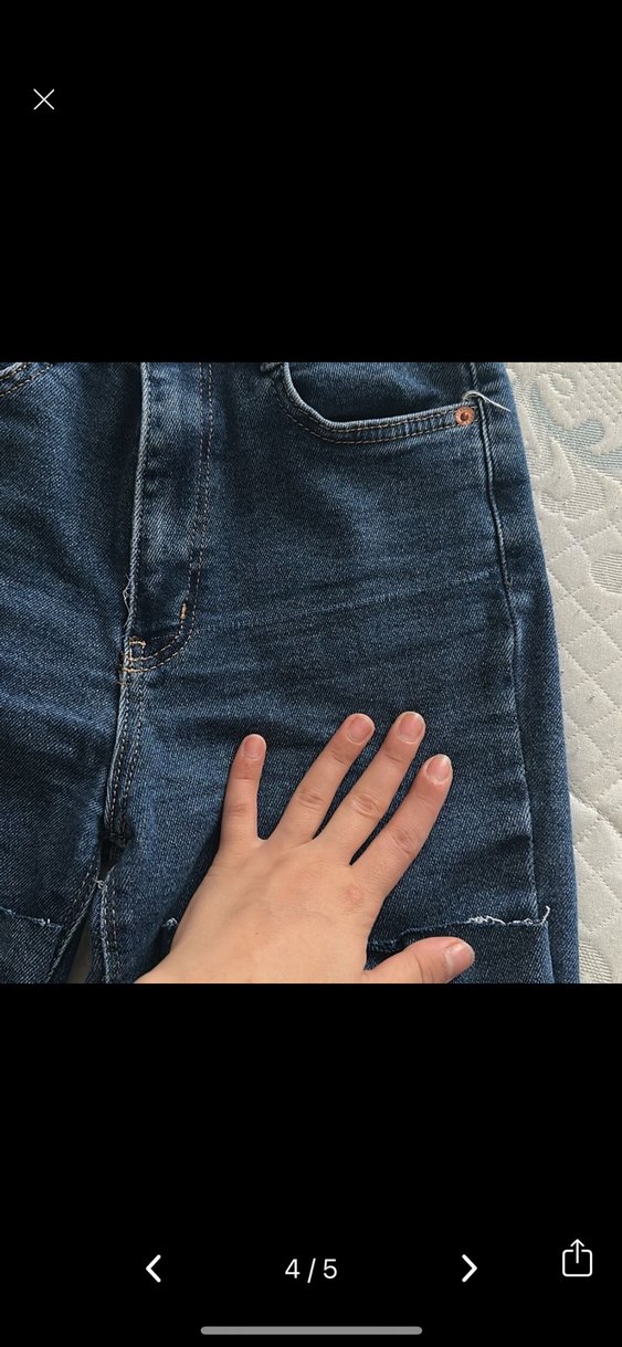 Lacivert Kadın Denim Pantolon - Görsel 4