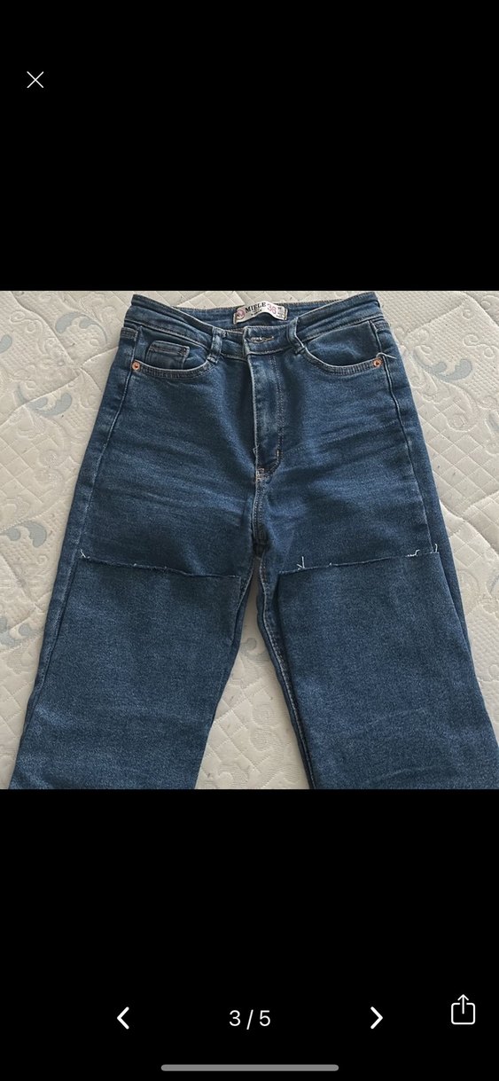 Lacivert Kadın Denim Pantolon - Görsel 3