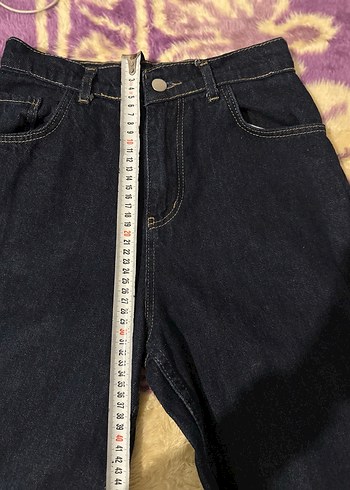 Kemerli Lacivert Kadın Denim takım - Görsel 6