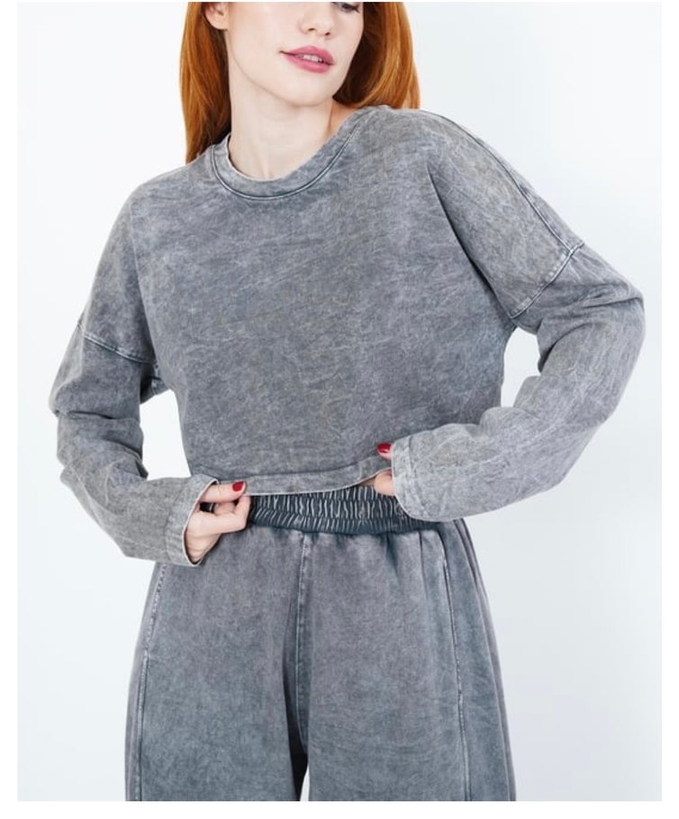 Gri Tie-Dye Salaş Kadın Eşofman takımı - Görsel 2