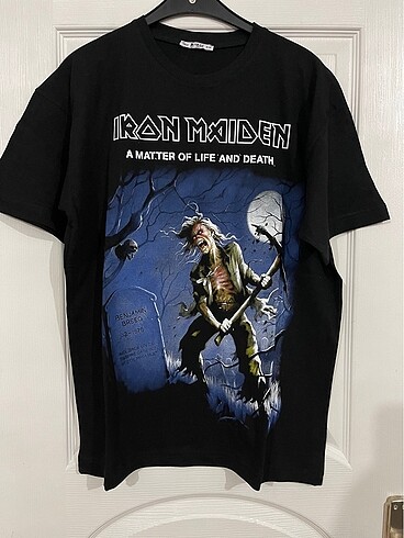 Iron Maiden baskılı geniş kesim tshirt
