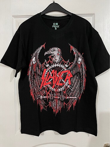 Slayer baskılı geniş kesim tshirt